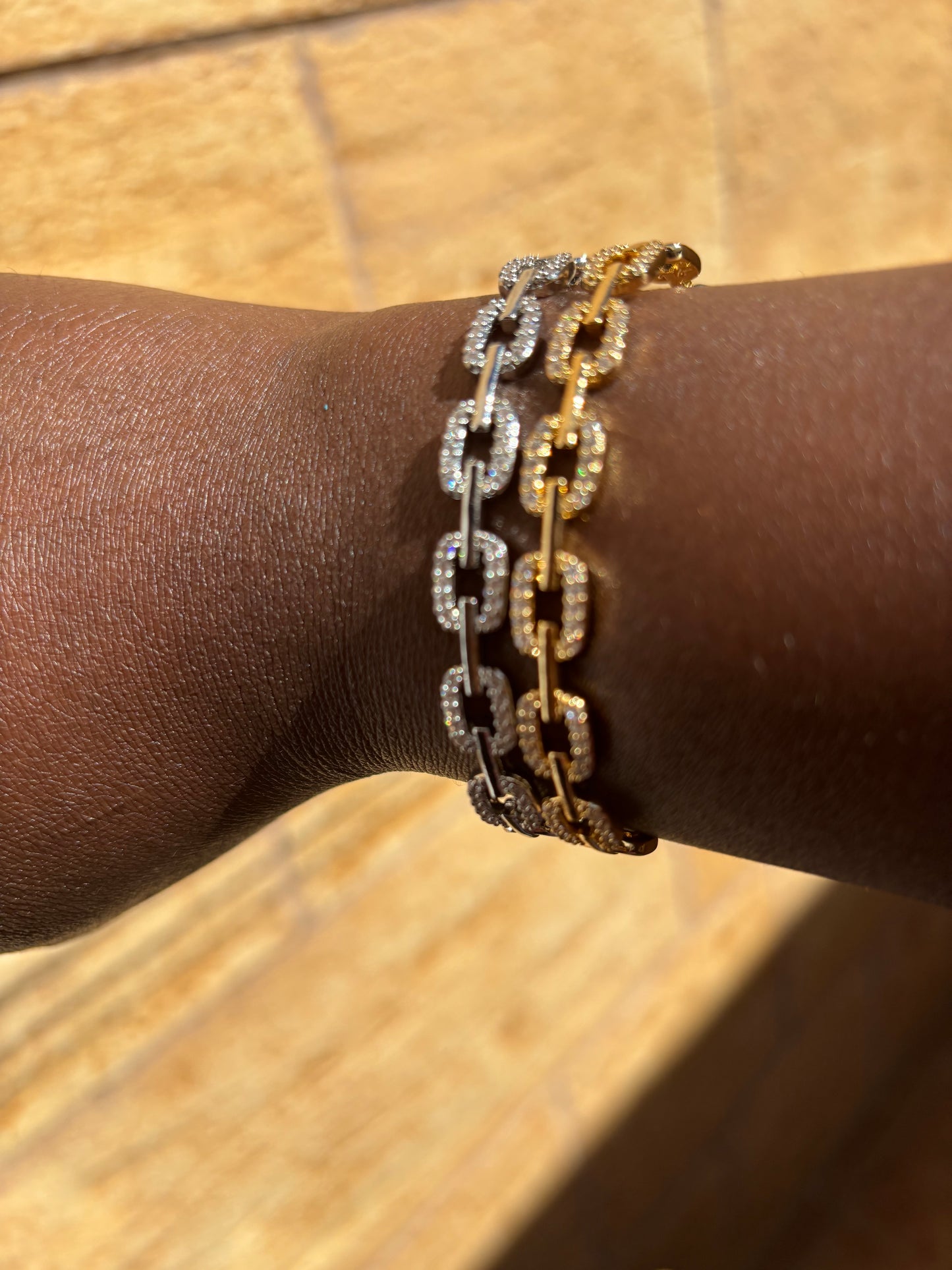 Diamante Chain Buckle Adjustable Bracelet