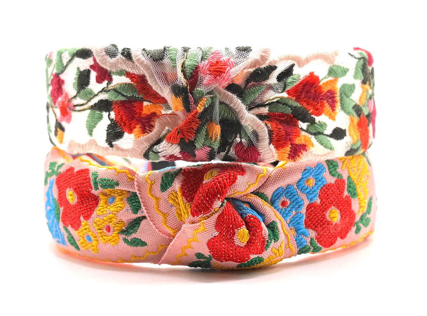 Embroidered Flower Knot Hairband
