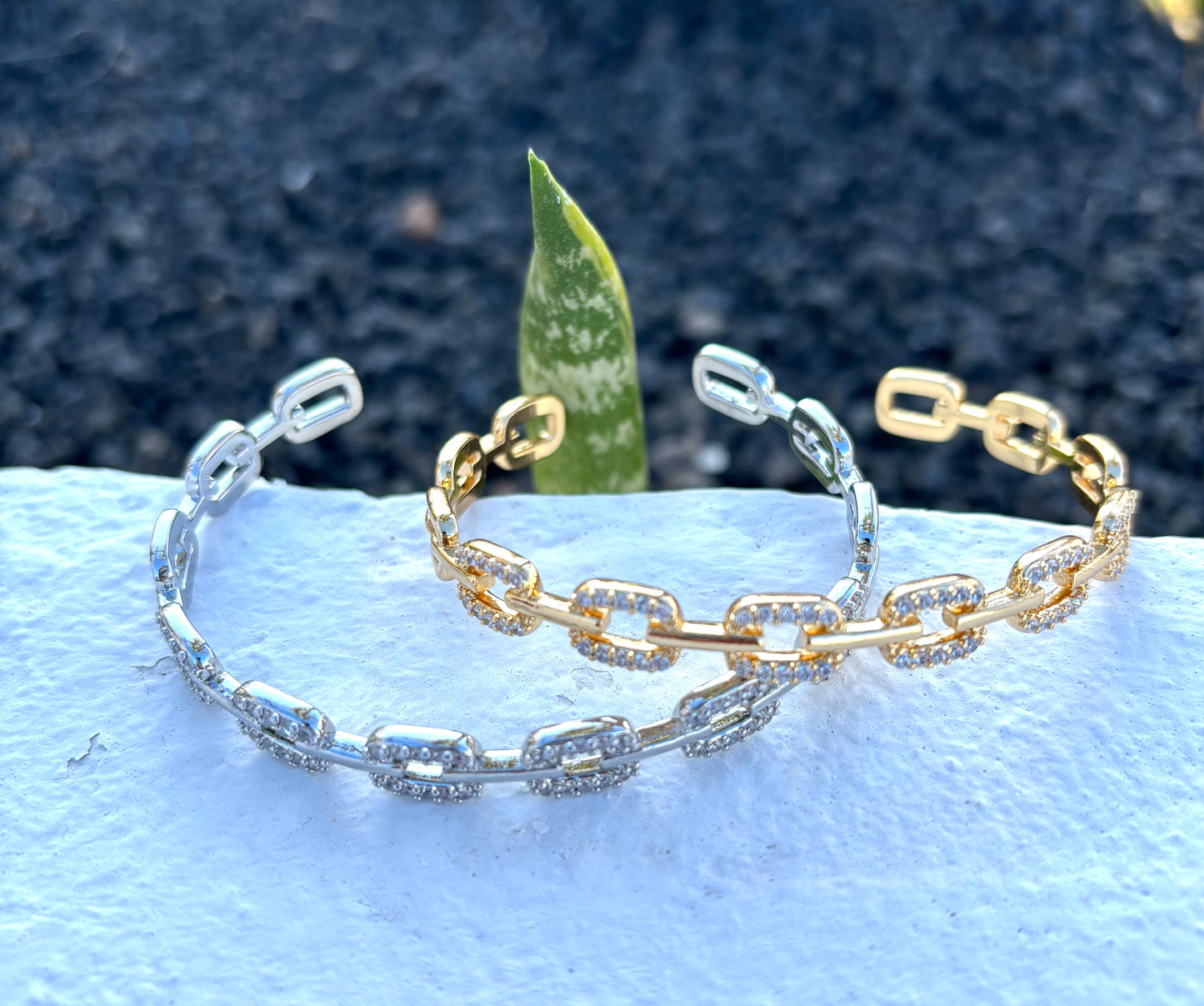 Diamante Chain Buckle Adjustable Bracelet