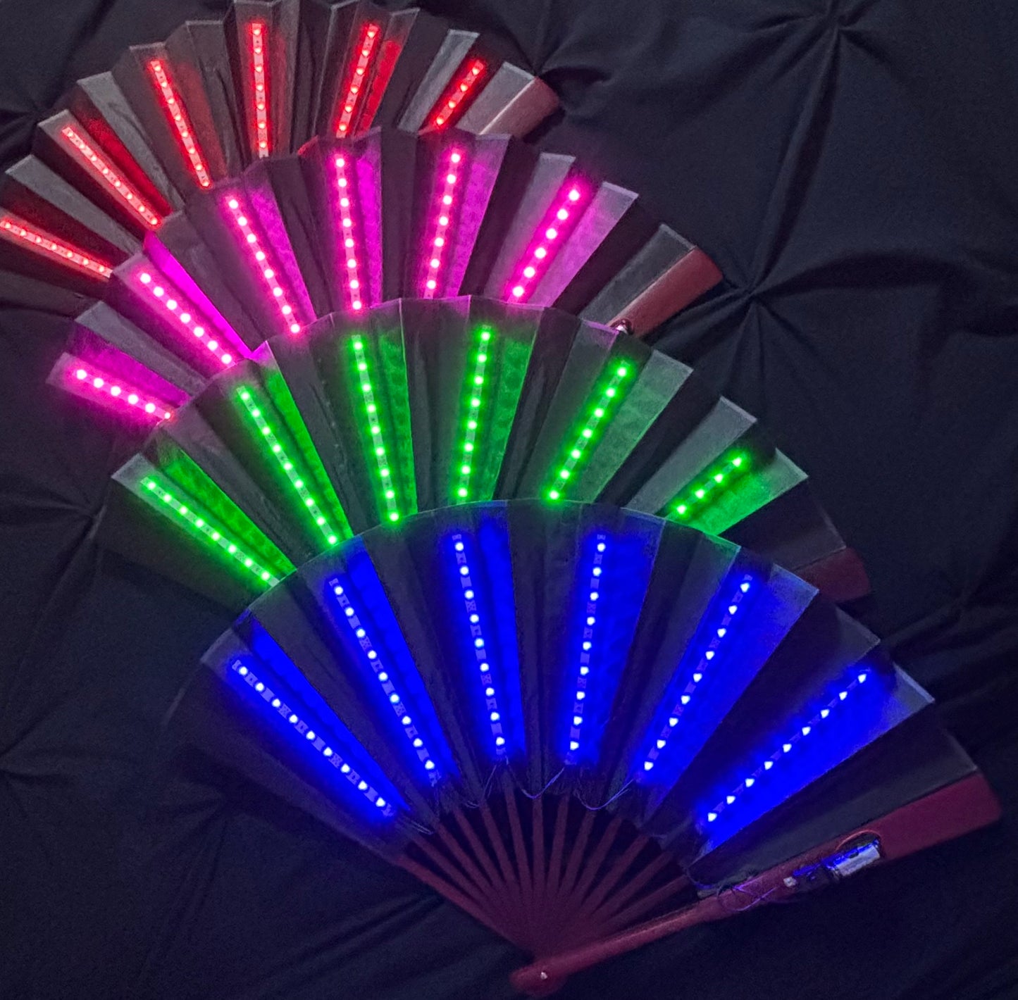 LED Hand Fan Green