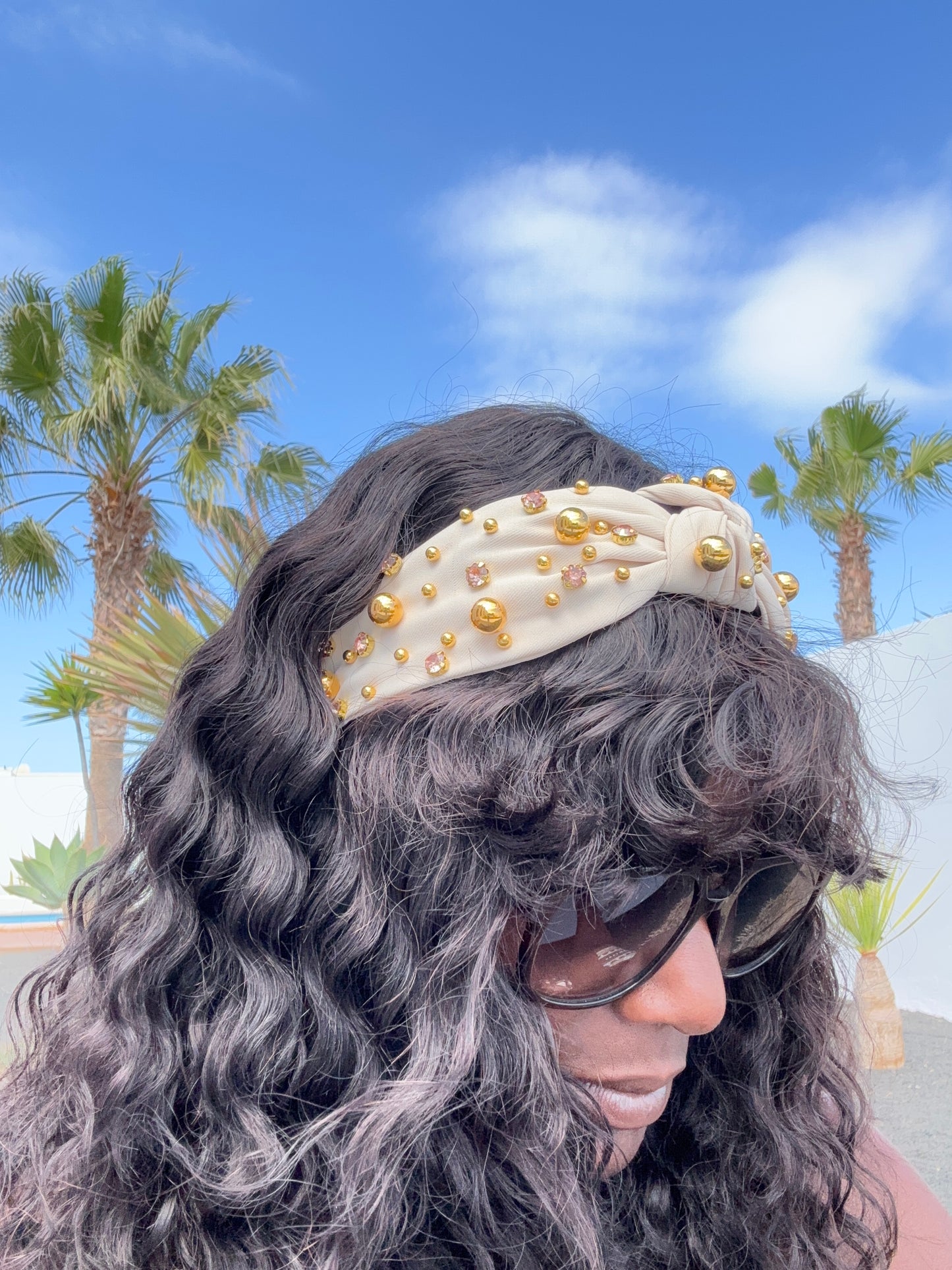 Gold Bauble Knot Hair Band