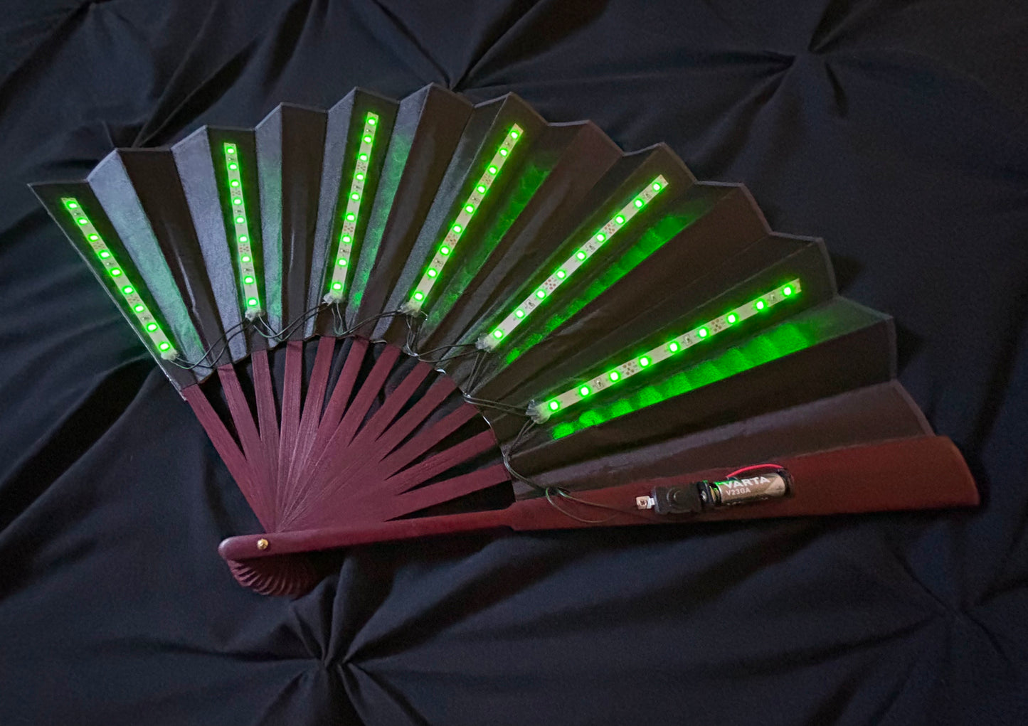 LED Hand Fan Green