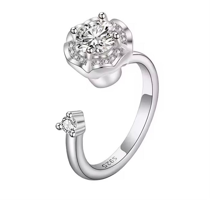 Diamante Anxiety Spinner Ring