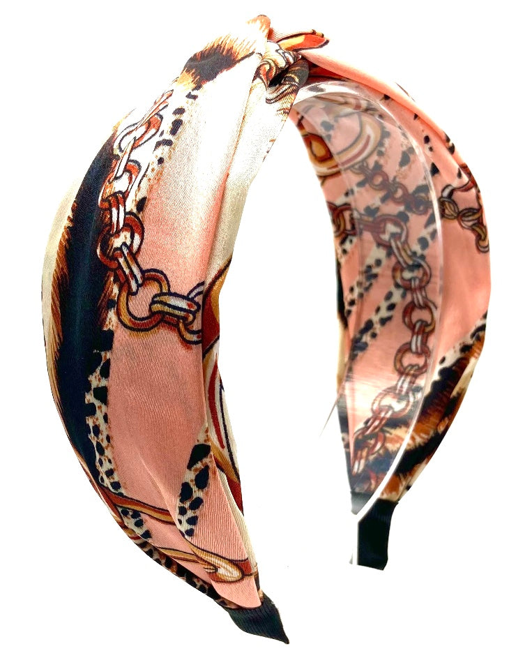 Satin Chain Print Hair Band