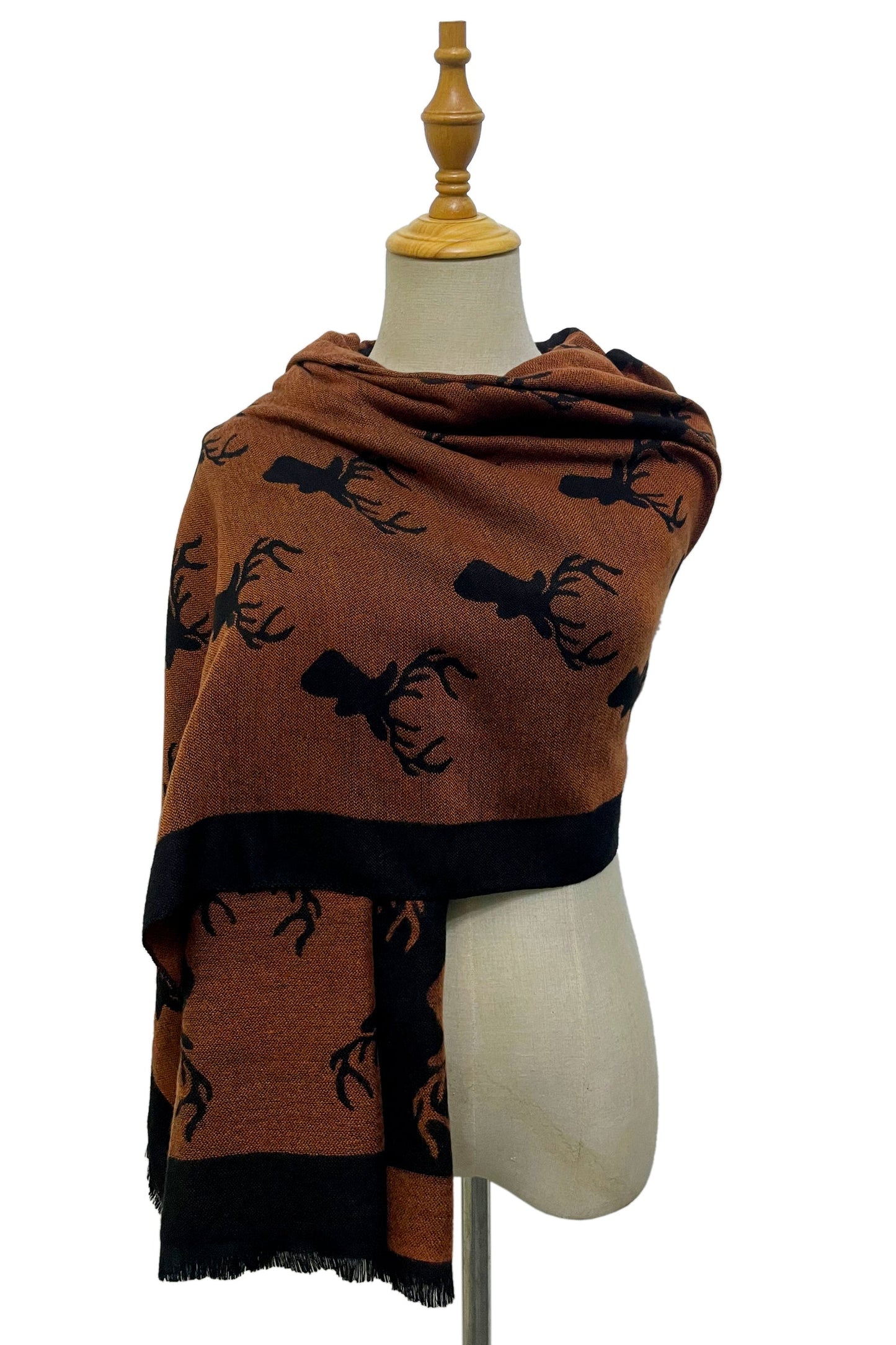 Animal Print Tassel Blanket Scarf