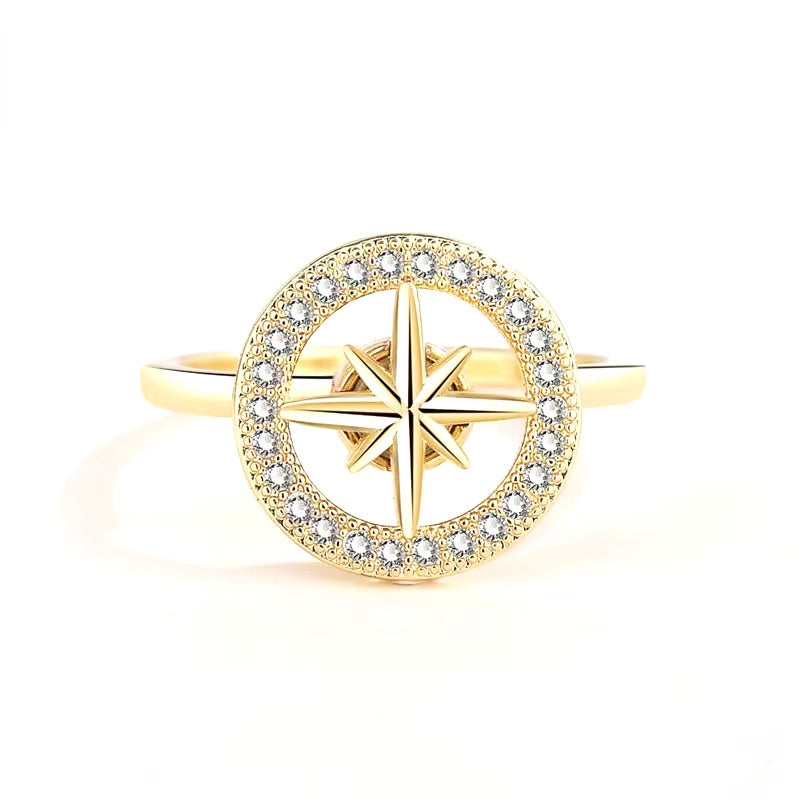 Star Diamante Anxiety Spinner Ring