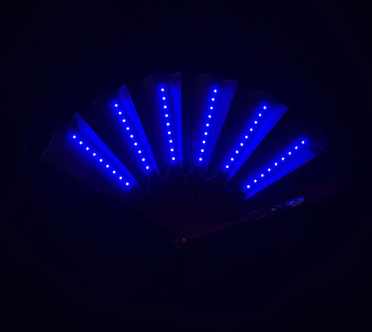 LED Hand Fan Blue