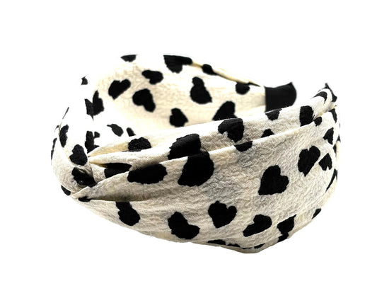 Dalmatian Print Knot Hairband