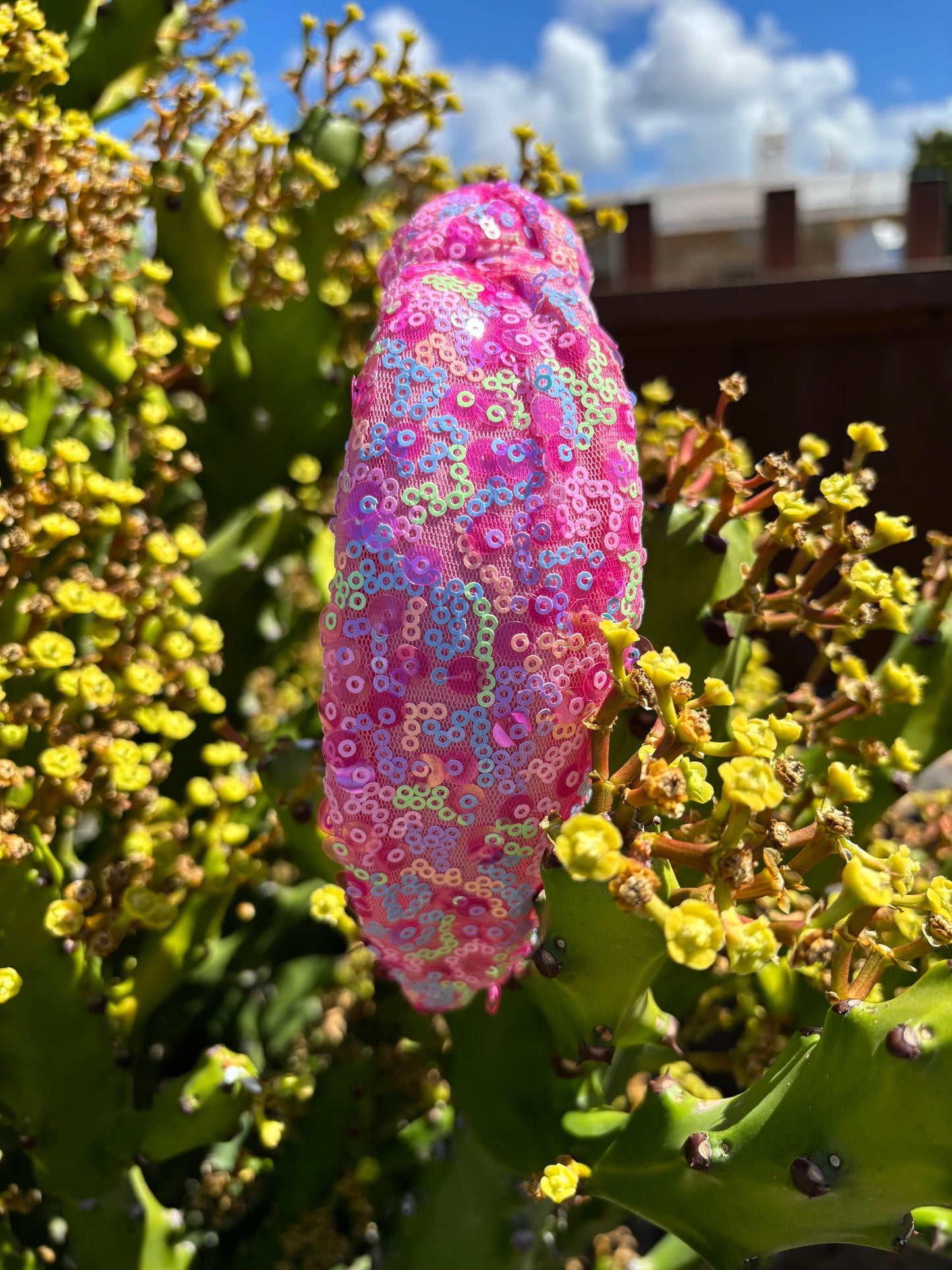 Pink Sequin Knot Hairband