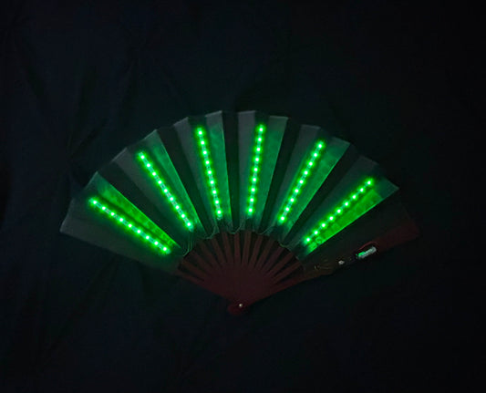 LED Hand Fan Green