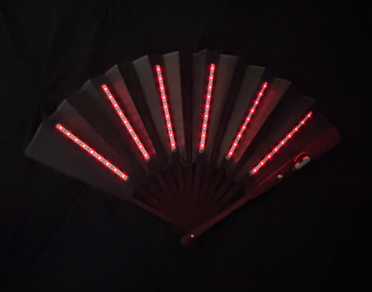 LED Hand Fan Red