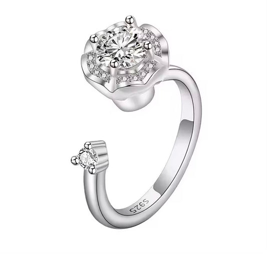 Diamante Anxiety Spinner Ring