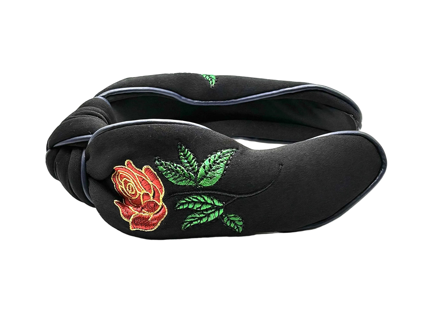 Embroidered Floral Knot Hairband