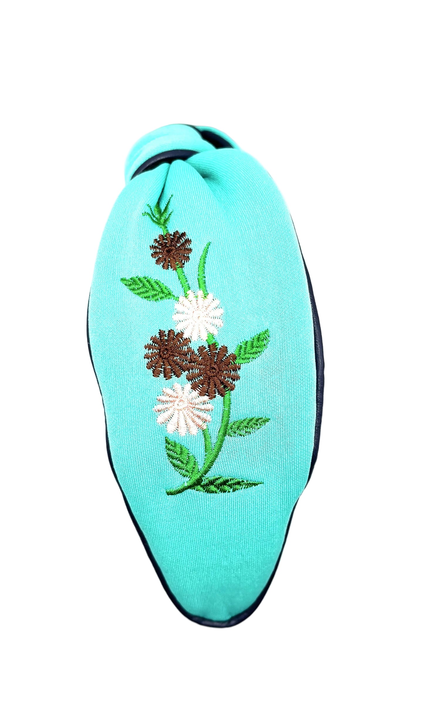 Embroidered Floral Knot Hairband