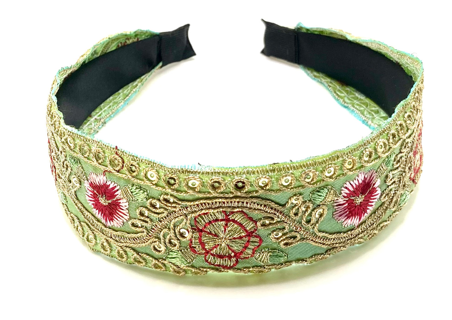 Embroidered Flower Hairband