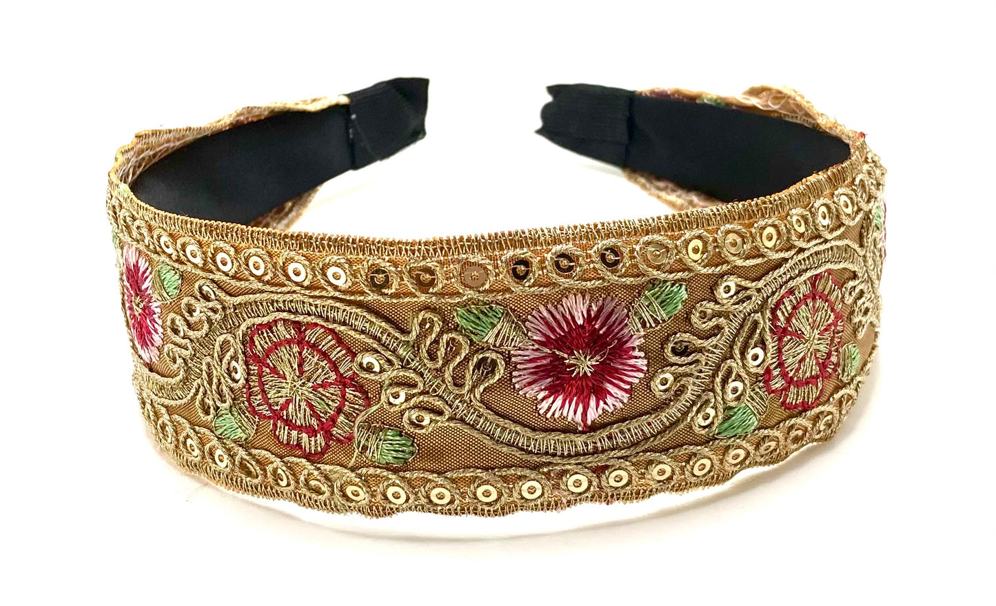 Embroidered Flower Hairband