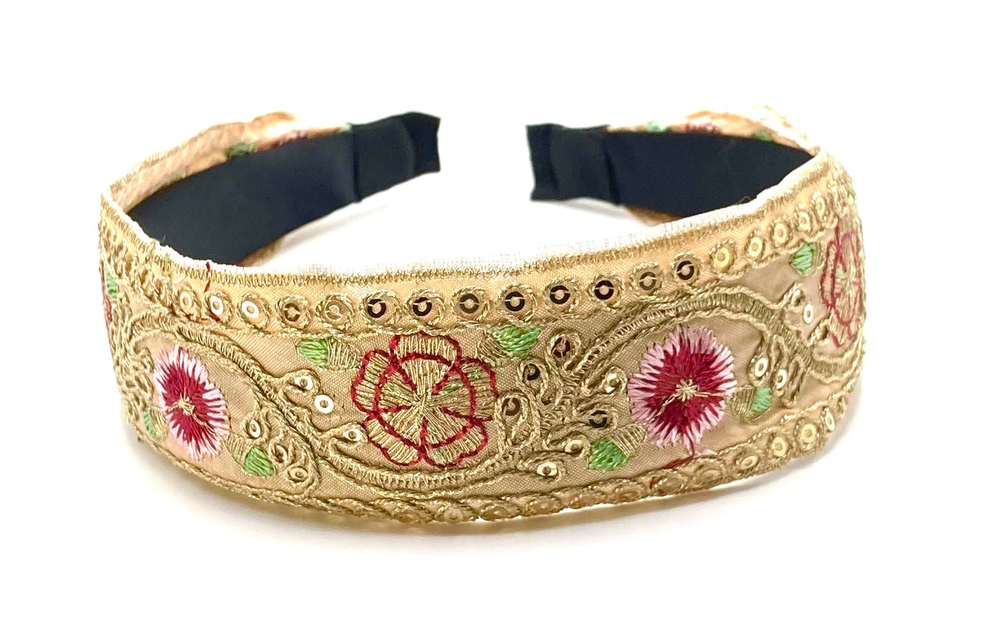 Embroidered Flower Hairband