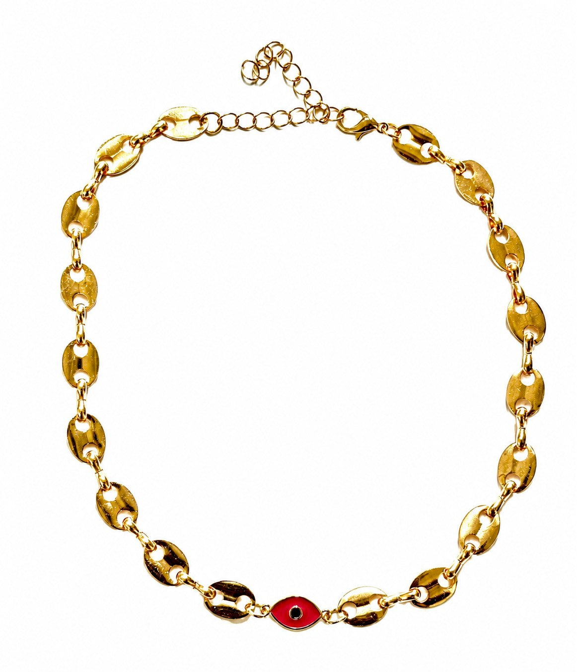 Pink Evil Eye Choker Necklace