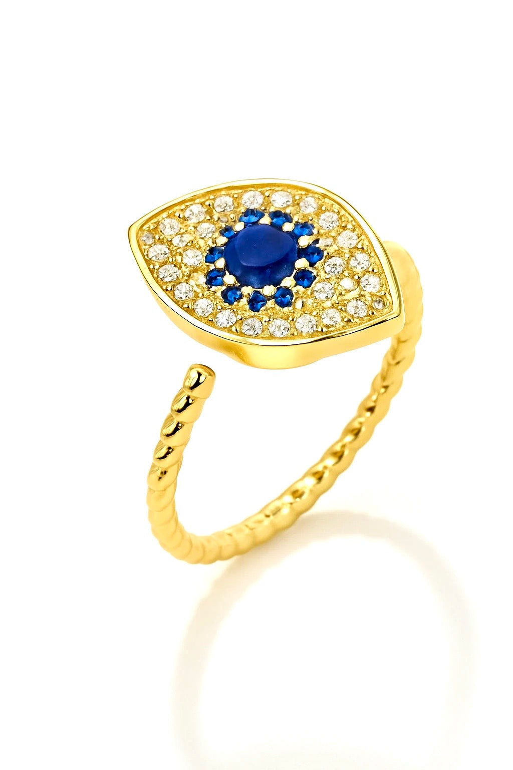 Evil Eye Adjustable Spinner Ring