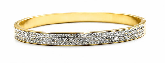 Gold Diamante Bangle Bracelet