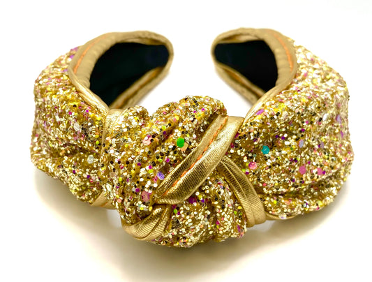 Gold Glitter Knot Hair Band