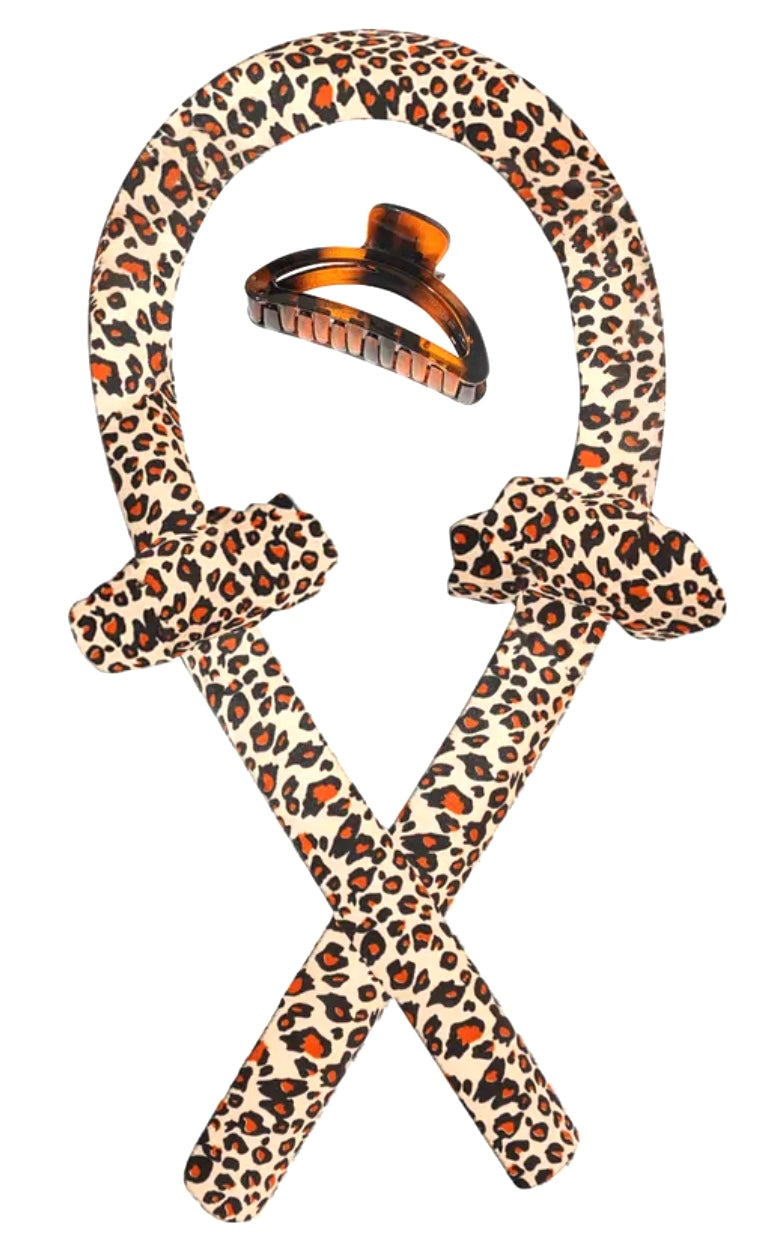 Heatless Hair Curler Leopard Print