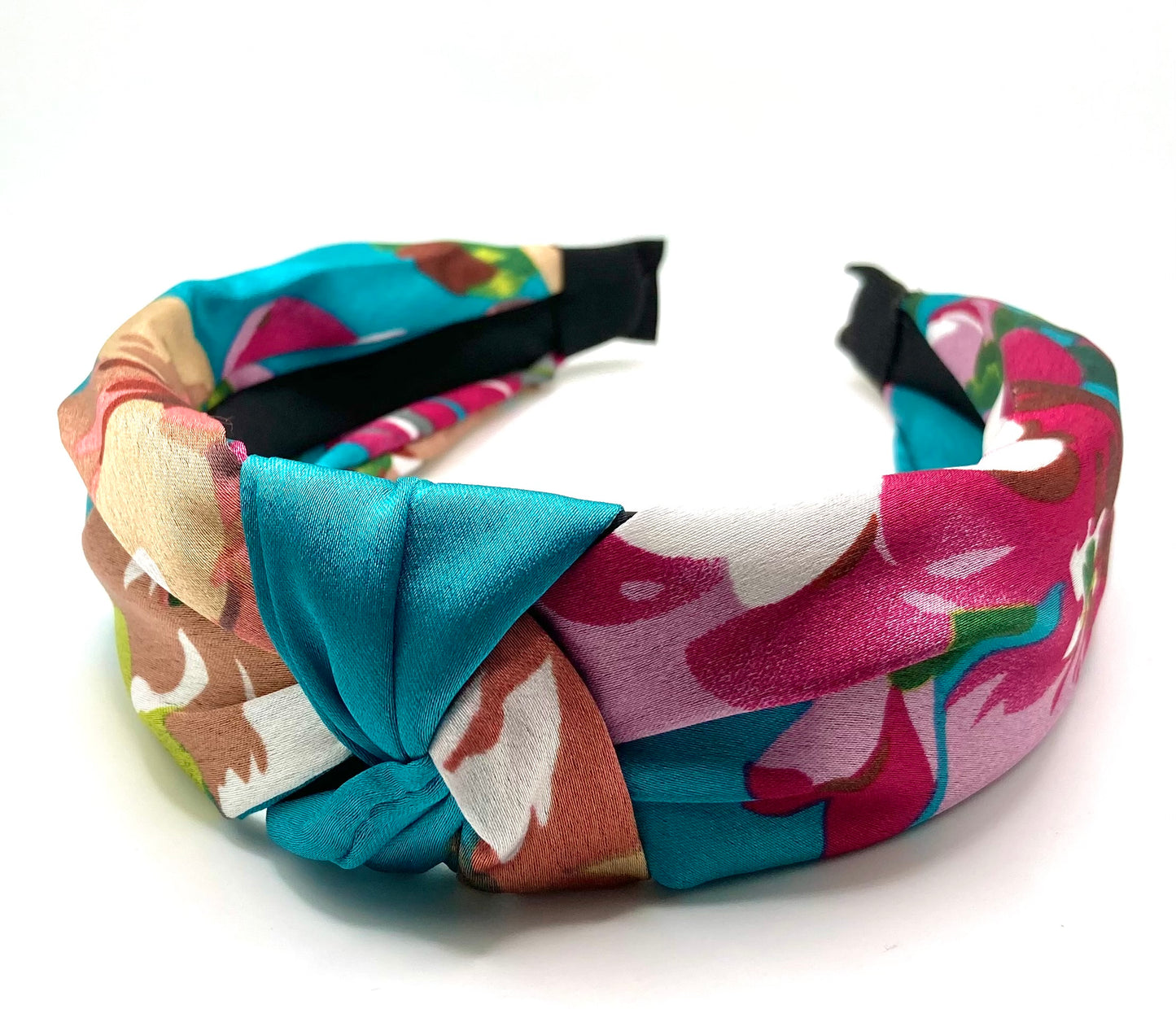 Satin Flower Knot Head Band