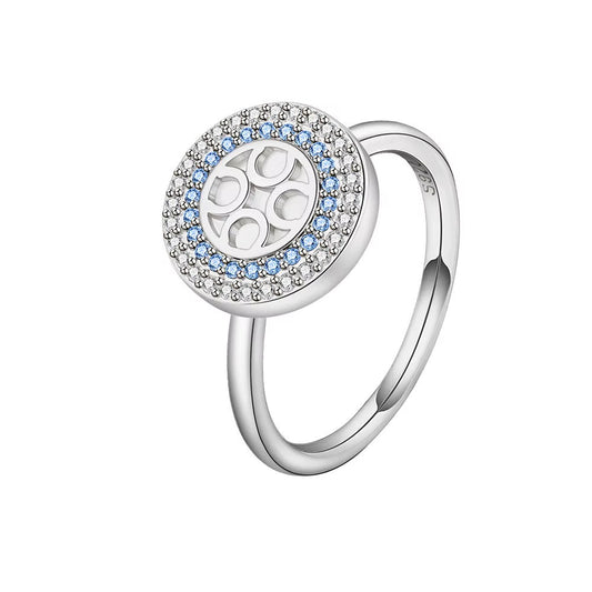 Diamante Circle Anxiety Spinner Ring