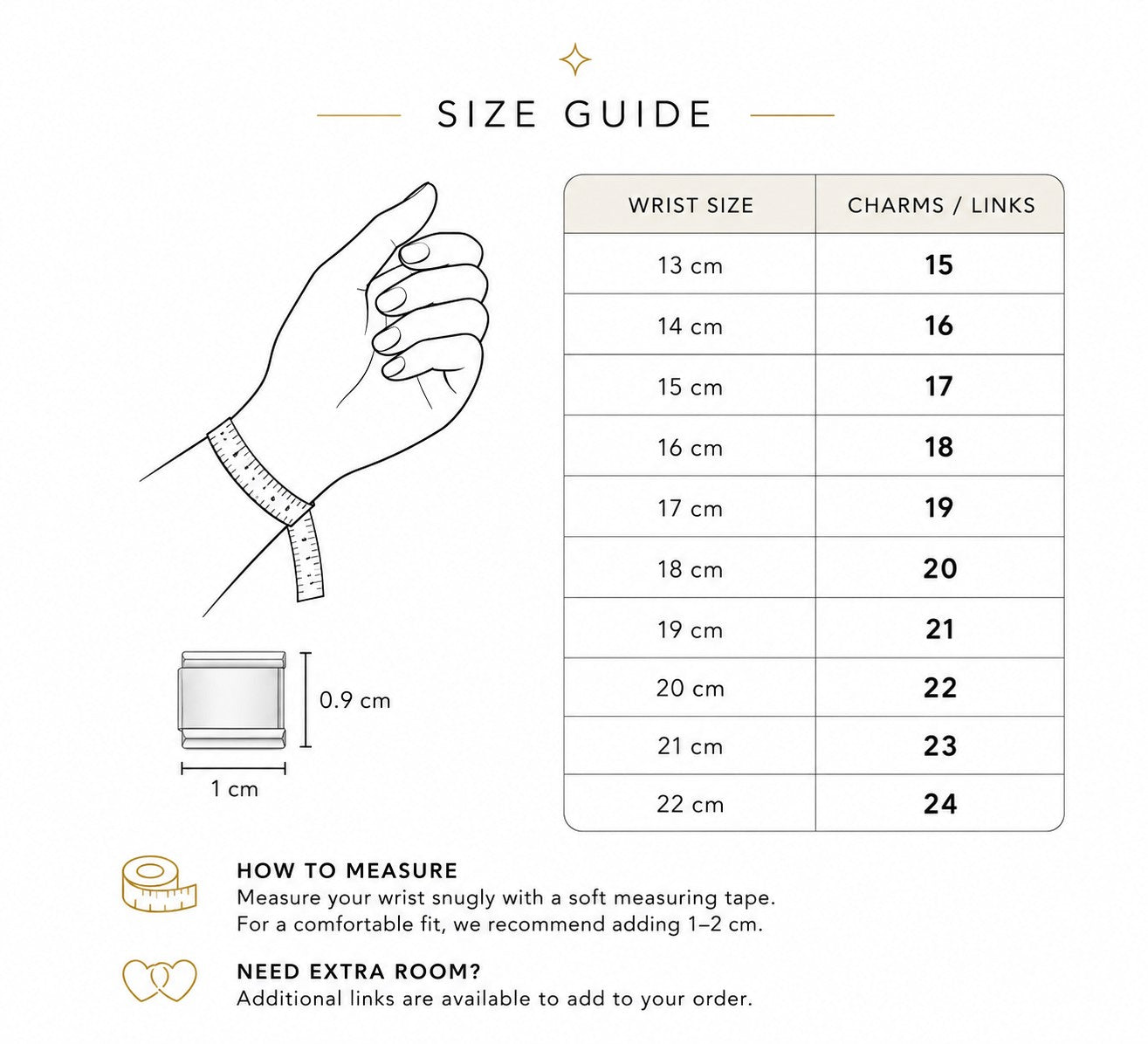 Two Extra Bracelet Links