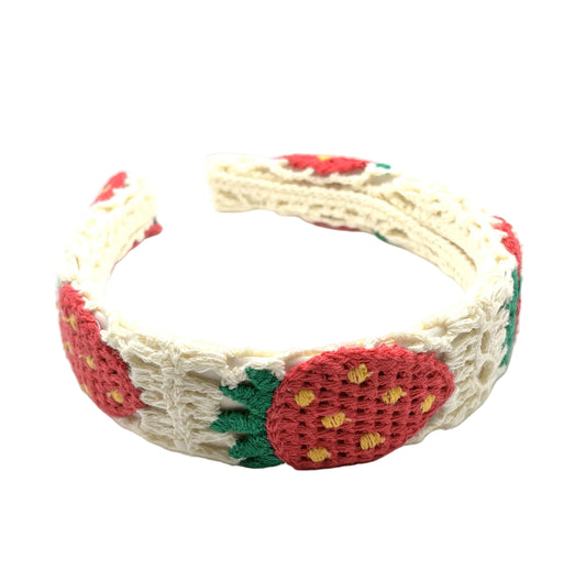 Strawberry Crochet Hairband