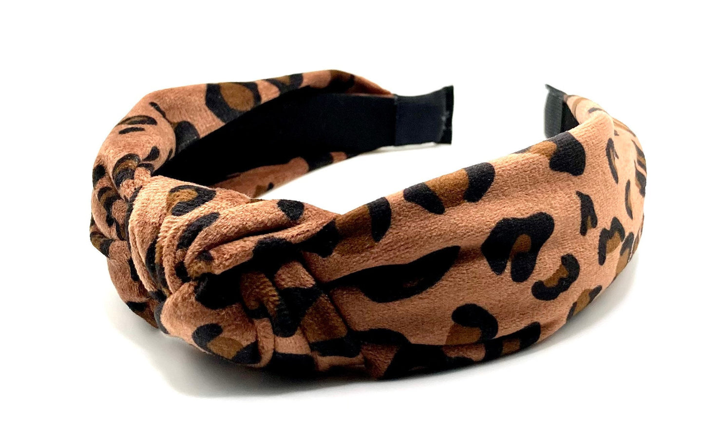 Velvet Leopard Knot Hair Band